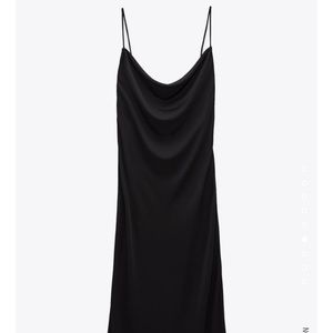 ZARA Flowy Strappy Dress. Black. Size XS.